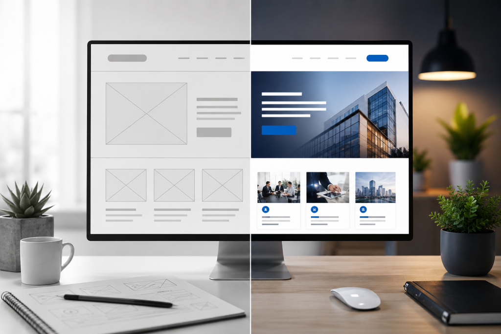 10 Signs Your Business Website Needs a Redesign (And What to Do Next) 1 Before and after website redesign comparison