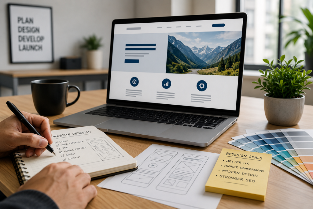 10 Signs Your Business Website Needs a Redesign (And What to Do Next) 2 Website redesign planning and design elements