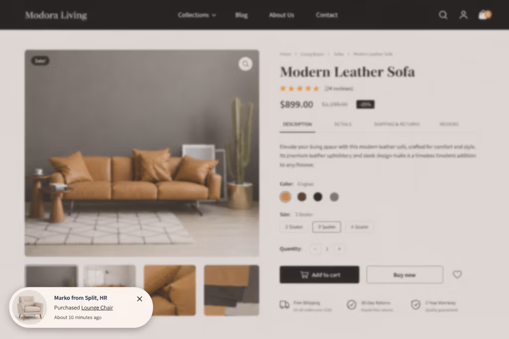 Sales Pop-up Notification