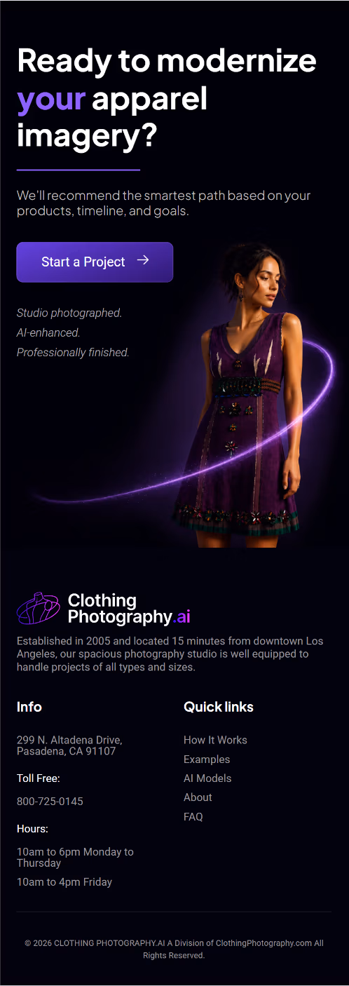 Clothing Photography AI