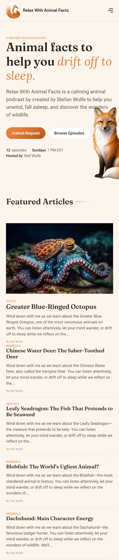 Relax With Animal Facts