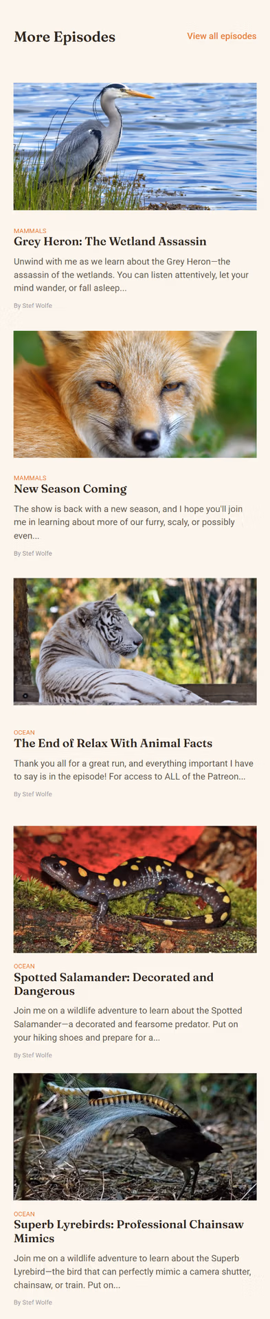 Relax With Animal Facts