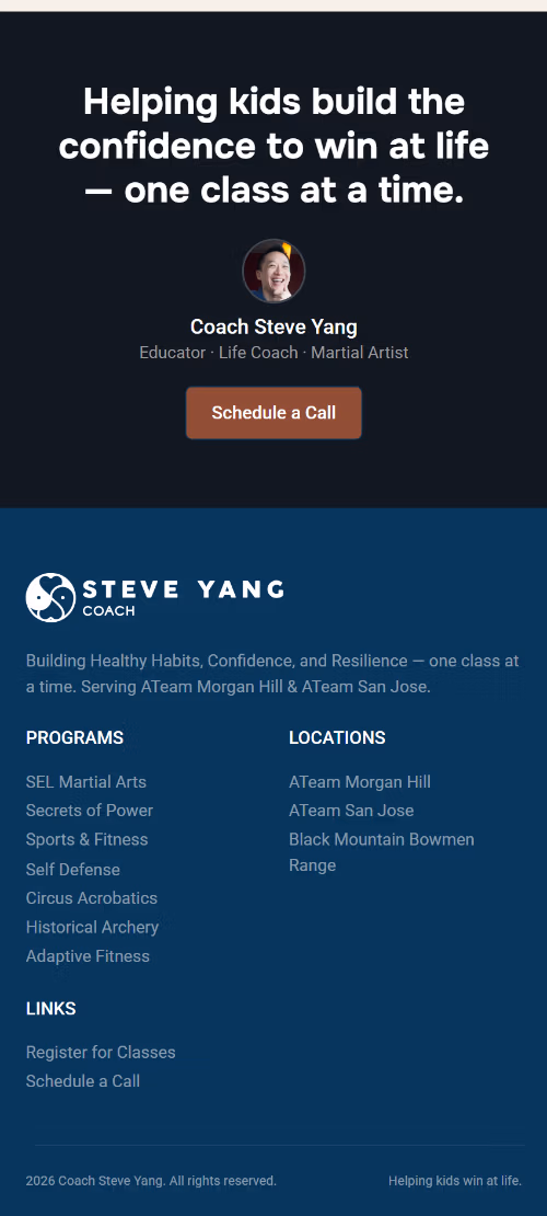 Coach Steve Yang