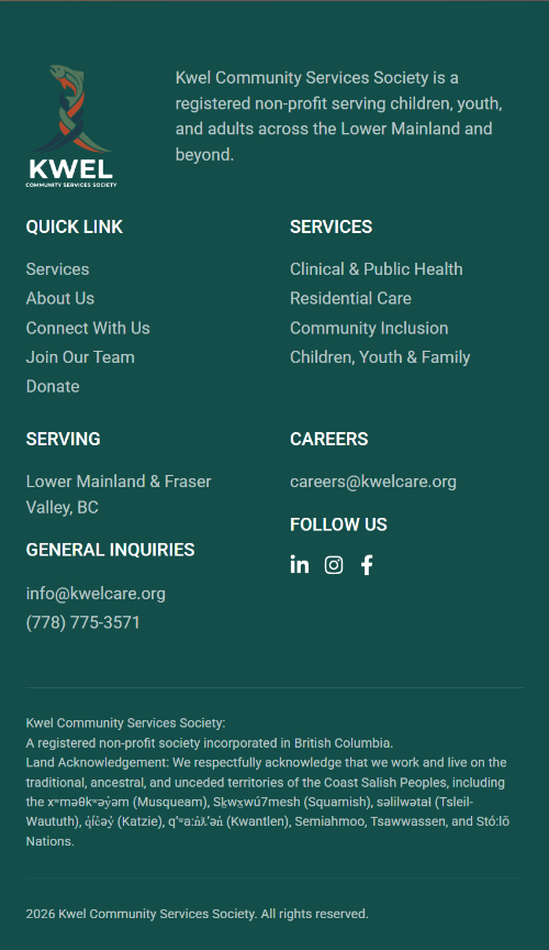 Kwel Community Services Society